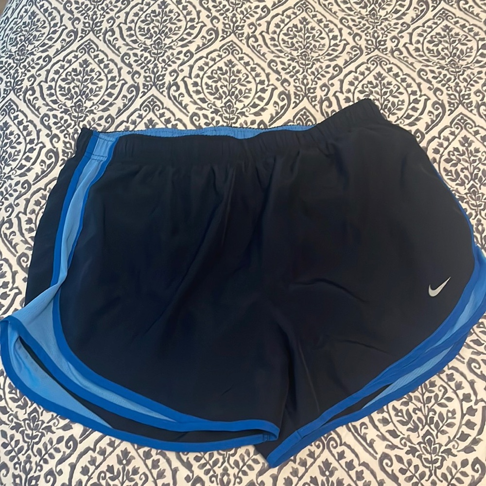 XL Nike Running Shorts - Black with blue trim